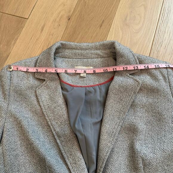 Loft Gray Herringbone Blazer Jacket Women’s Size 6 - Picture 5 of 6